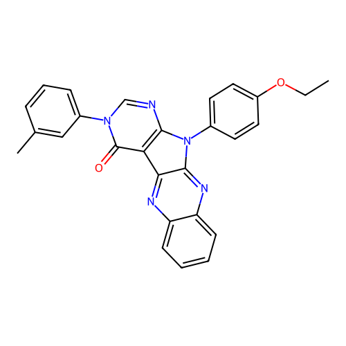 11-(4-ethoxyphenyl)-3-(3-methylphenyl)-3,11-dihydro-4H-pyrimido[5',4':4,5]pyrrolo[2,3-b]quinoxalin-4-one structure