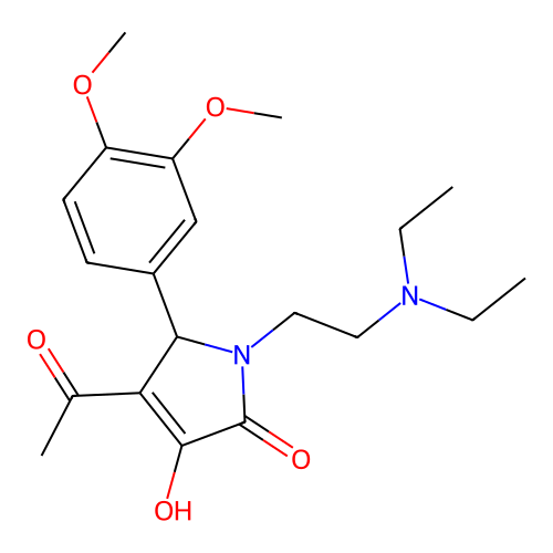4-acetyl-1-[2-(diethylamino)ethyl]-5-(3,4-dimethoxyphenyl)-3-hydroxy-1,5-dihydro-2H-pyrrol-2-one structure