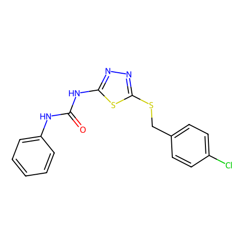 1-[5-(4-Chloro-benzylsulfanyl)-[1,3,4]thiadiazol-2-yl]-3-phenyl-urea structure