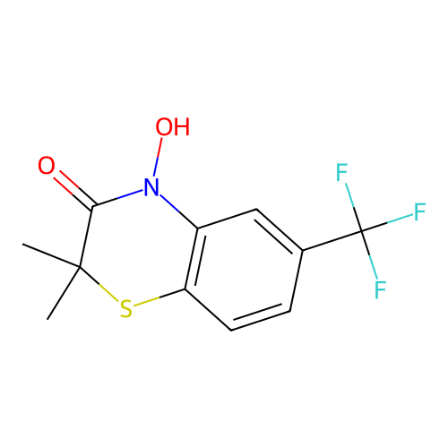 2H-1,4-Benzothiazin-3(4H)-one, 4-hydroxy-2,2-dimethyl-6-(trifluoromethyl)- structure