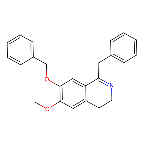 1-Benzyl-6-methoxy-7-phenylmethoxy-3,4-dihydroisoquinoline structure