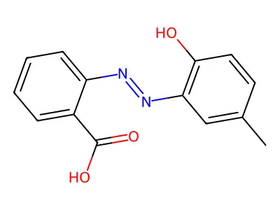 2-[2-(3-Methyl-6-oxocyclohexa-2,4-dien-1-ylidene)hydrazinyl]benzoic acid structure