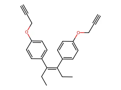 1-Prop-2-ynoxy-4-[4-(4-prop-2-ynoxyphenyl)hex-3-en-3-yl]benzene structure