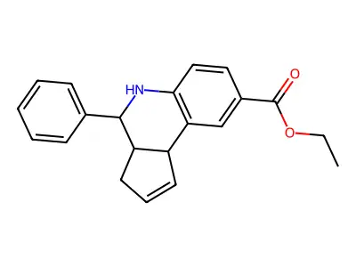 ethyl 4-phenyl-3a,4,5,9b-tetrahydro-3H-cyclopenta[c]quinoline-8-carboxylate structure