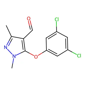 5-(3,5-dichlorophenoxy)-1,3-dimethyl-1H-pyrazole-4-carbaldehyde structure