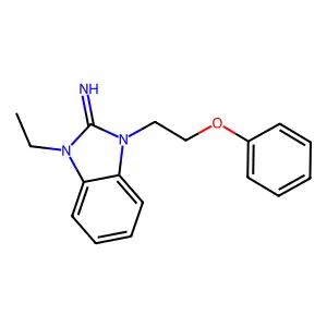 1-Ethyl-3-(2-phenoxyethyl)benzimidazol-2-imine structure