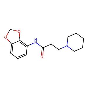 N-(1,3-benzodioxol-4-yl)-3-piperidin-1-ylpropanamide structure