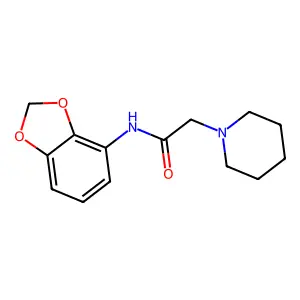 N-1,3-benzodioxol-4-yl-2-(1-piperidinyl)acetamide hydrochloride structure