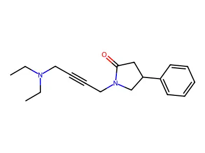 1-[4-(Diethylamino)but-2-ynyl]-4-phenylpyrrolidin-2-one structure