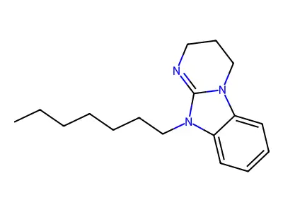 10-heptyl-3,4-dihydro-2H-pyrimido[1,2-a]benzimidazole structure