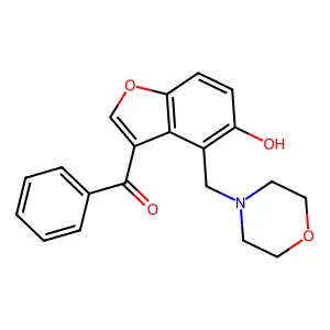 [5-Hydroxy-4-(morpholin-4-ylmethyl)-1-benzofuran-3-yl]-phenylmethanone structure