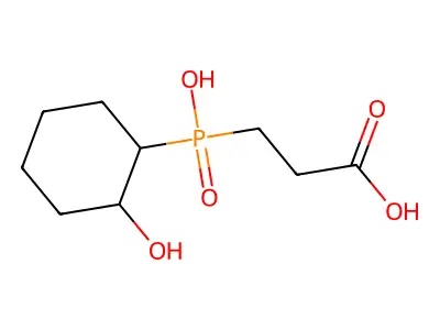3-[hydroxy-(2-hydroxycyclohexyl)phosphoryl]propanoic Acid structure