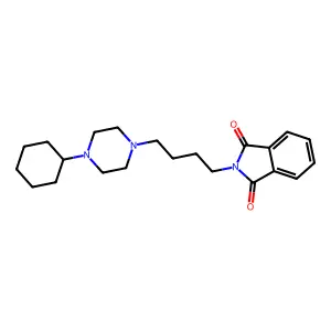 2-[4-(4-Cyclohexylpiperazin-1-yl)butyl]isoindole-1,3-dione structure