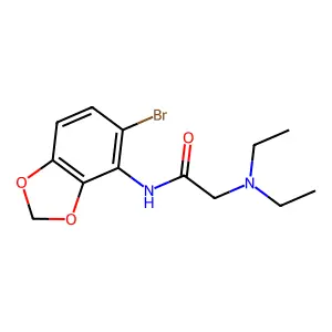 N-(5-bromo-1,3-benzodioxol-4-yl)-2-(diethylamino)acetamide structure