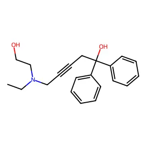 5-[Ethyl(2-hydroxyethyl)amino]-1,1-diphenylpent-3-yn-1-ol structure