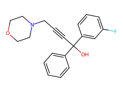 1-(3-Fluorophenyl)-4-morpholin-4-yl-1-phenylbut-2-yn-1-ol structure