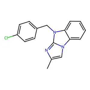 4-[(4-Chlorophenyl)methyl]-2-methylimidazo[1,2-a]benzimidazole structure