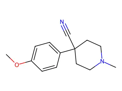 4-(4-Methoxyphenyl)-1-methylpiperidine-4-carbonitrile structure