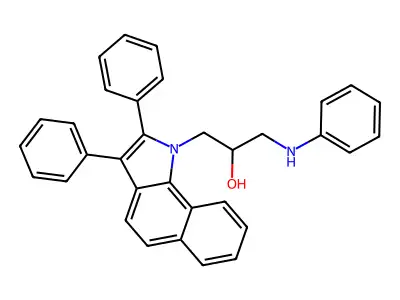 1-anilino-3-(2,3-diphenyl-1H-benzo[g]indol-1-yl)-2-propanol structure