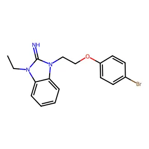 1-[2-(4-Bromophenoxy)ethyl]-3-ethylbenzimidazol-2-imine structure