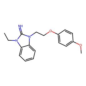 1-Ethyl-3-[2-(4-methoxyphenoxy)ethyl]benzimidazol-2-imine structure