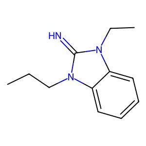 1-ethyl-3-propyl-2,3-dihydro-1H-1,3-benzodiazol-2-imine structure