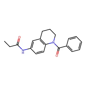 N-(1-benzoyl-1,2,3,4-tetrahydroquinolin-6-yl)propanamide structure