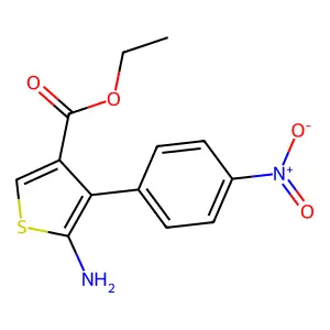 Ethyl 5-amino-4-(4-nitrophenyl)thiophene-3-carboxylate structure