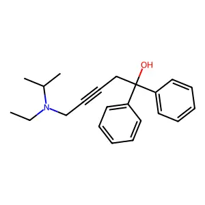 5-[Ethyl(propan-2-yl)amino]-1,1-diphenylpent-3-yn-1-ol structure