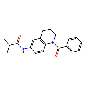 N-(1-benzoyl-1,2,3,4-tetrahydroquinolin-6-yl)isobutyramide structure