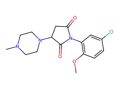1-(5-Chloro-2-methoxyphenyl)-3-(4-methylpiperazin-1-yl)pyrrolidine-2,5-dione structure