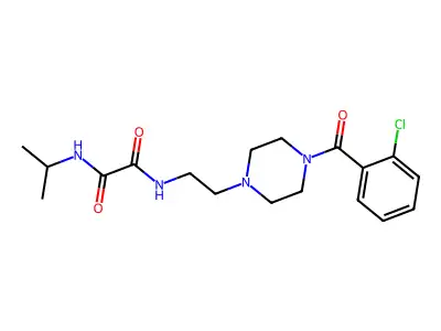 N-[2-[4-(2-chlorobenzoyl)piperazin-1-yl]ethyl]-N'-propan-2-yloxamide structure