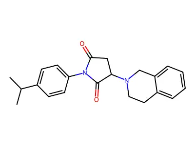3-(3,4-dihydroisoquinolin-2(1H)-yl)-1-(4-isopropylphenyl)pyrrolidine-2,5-dione structure