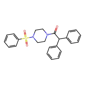 1-(Diphenylacetyl)-4-(phenylsulfonyl)piperazine structure