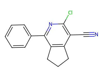 3-chloro-1-phenyl-6,7-dihydro-5H-cyclopenta[c]pyridine-4-carbonitrile structure