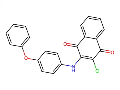 2-Chloro-3-(4-phenoxyanilino)naphthoquinone structure