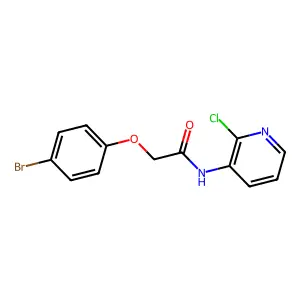2-(4-bromophenoxy)-N-(2-chloropyridin-3-yl)acetamide structure