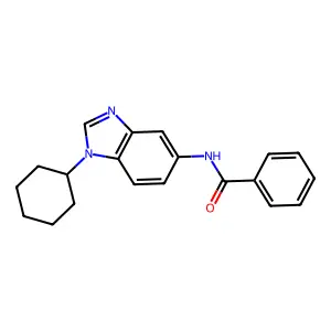 N-(1-cyclohexylbenzimidazol-5-yl)benzamide structure