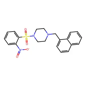 1-(Naphthalen-1-ylmethyl)-4-(2-nitrophenyl)sulfonylpiperazine structure