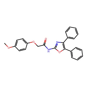 N-(4,5-diphenyl-1,3-oxazol-2-yl)-2-(4-methoxyphenoxy)acetamide structure
