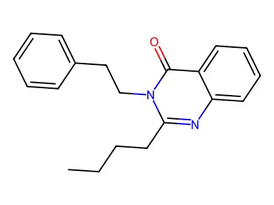 2-butyl-3-(2-phenylethyl)-4(3H)-quinazolinone structure