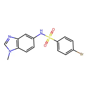 4-bromo-N-(1-methyl-1H-benzimidazol-5-yl)benzenesulfonamide structure