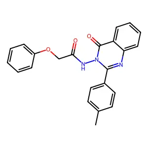 N-[2-(4-methylphenyl)-4-oxoquinazolin-3(4H)-yl]-2-phenoxyacetamide structure