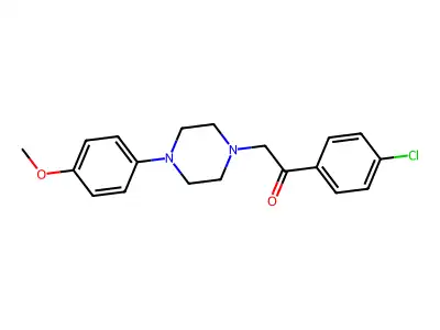 1-(4-Chlorophenyl)-2-[4-(4-methoxyphenyl)piperazin-1-yl]ethanone structure