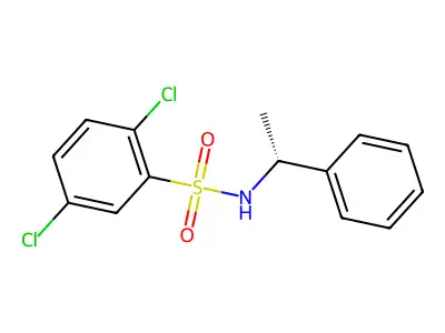 2,5-dichloro-N-[(1R)-1-phenylethyl]benzenesulfonamide structure