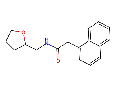 2-naphthalen-1-yl-N-(oxolan-2-ylmethyl)acetamide structure