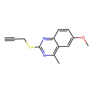 6-Methoxy-4-methyl-2-prop-2-ynylsulfanylquinazoline structure