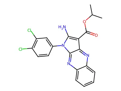 isopropyl 2-amino-1-(3,4-dichlorophenyl)-1H-pyrrolo[2,3-b]quinoxaline-3-carboxylate structure