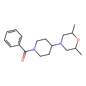 [4-(2,6-Dimethylmorpholin-4-yl)piperidin-1-yl]-phenylmethanone structure