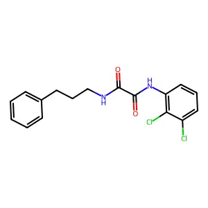 N'-(2,3-dichlorophenyl)-N-(3-phenylpropyl)oxamide structure